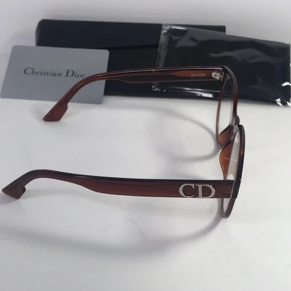 New Authentic Dior Ladies Tortoise Aviator/Pilot Eyeglass Frames DIORCD3